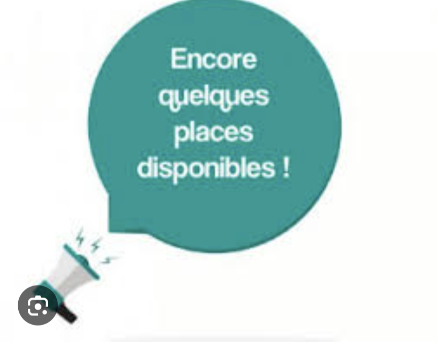 Encore des places disponibles pour la rentrée 2025